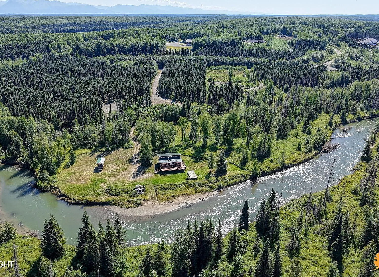 A Fully Furnished Cabin on 400 Feet of Alaska River Frontage