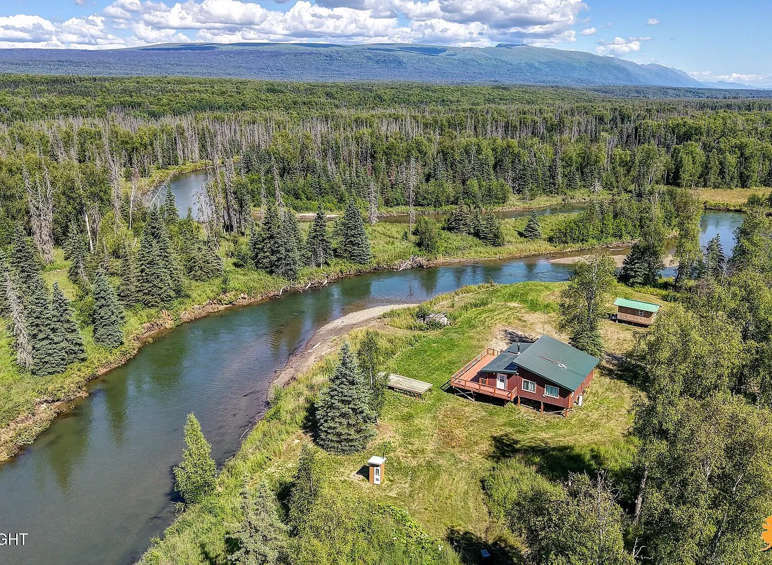 A Fully Furnished Cabin on 400 Feet of Alaska River Frontage