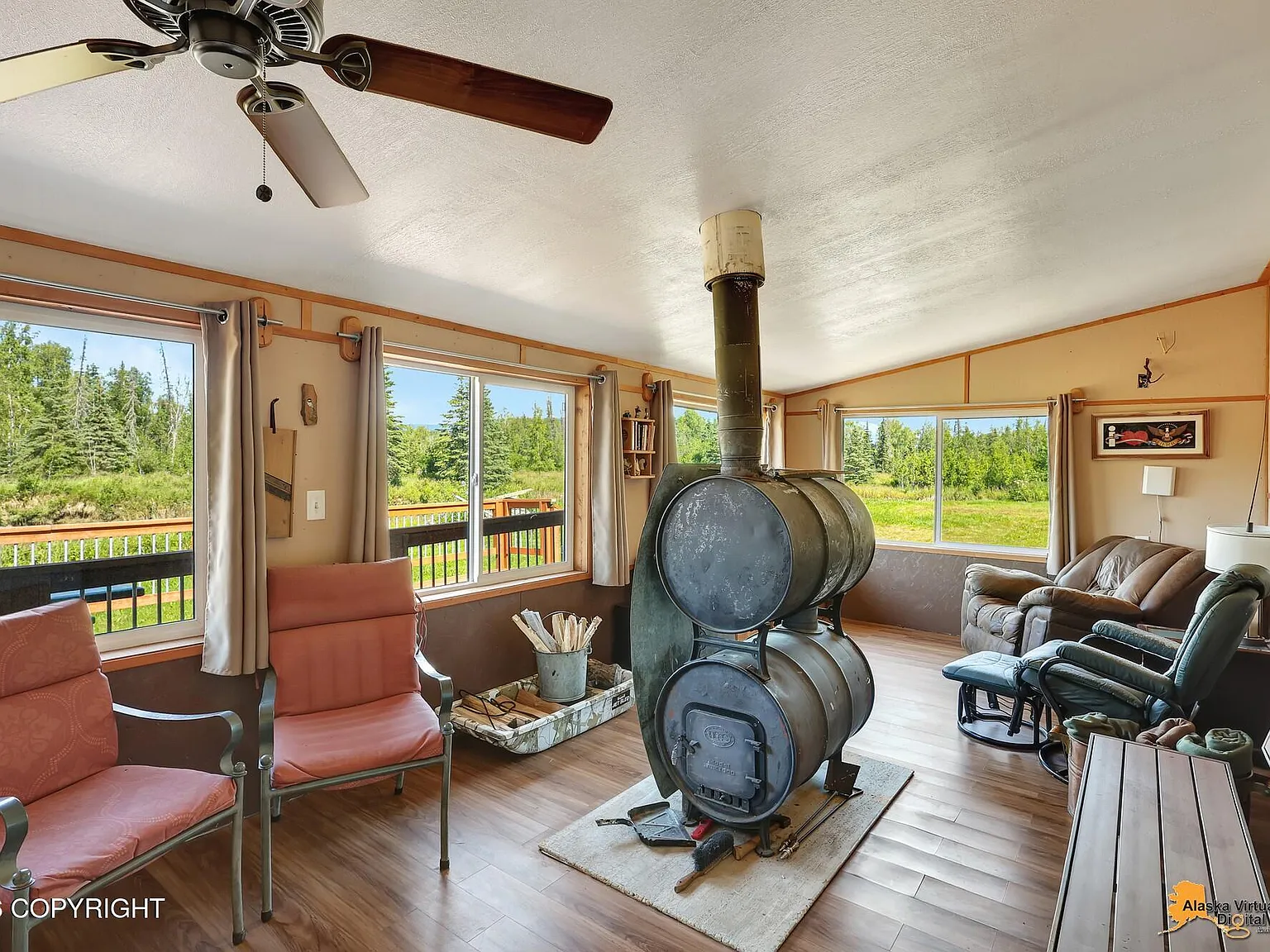 A Fully Furnished Cabin on 400 Feet of Alaska River Frontage