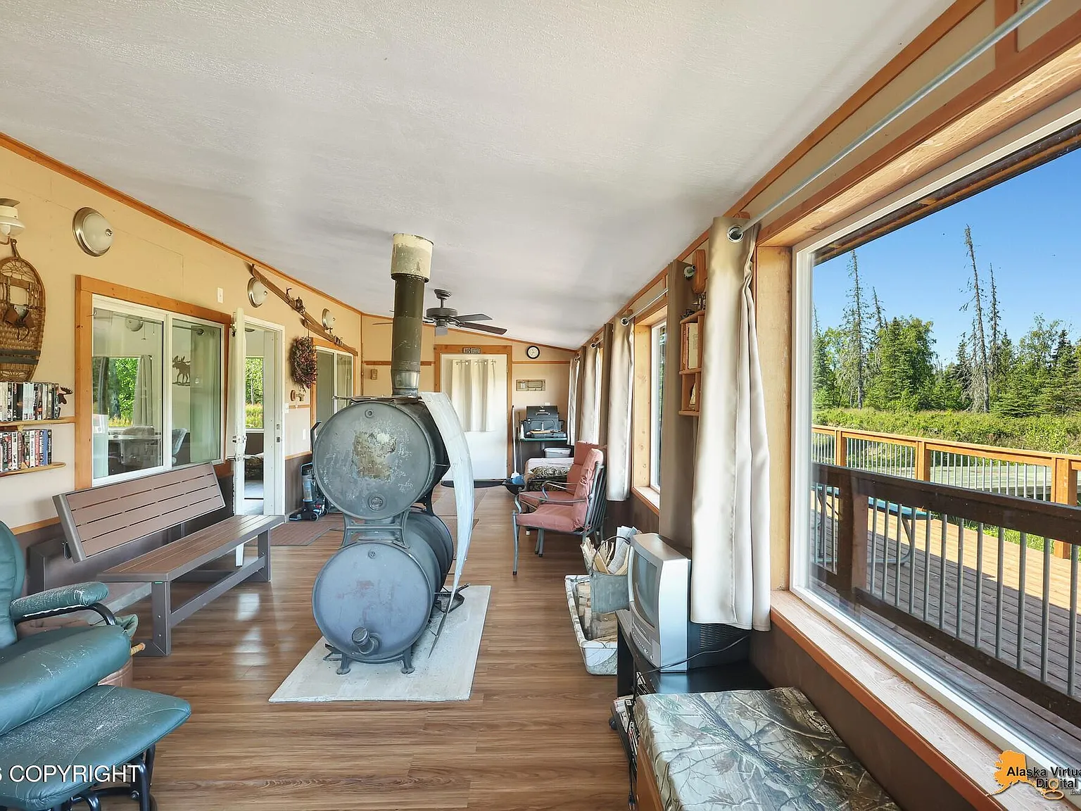 A Fully Furnished Cabin on 400 Feet of Alaska River Frontage
