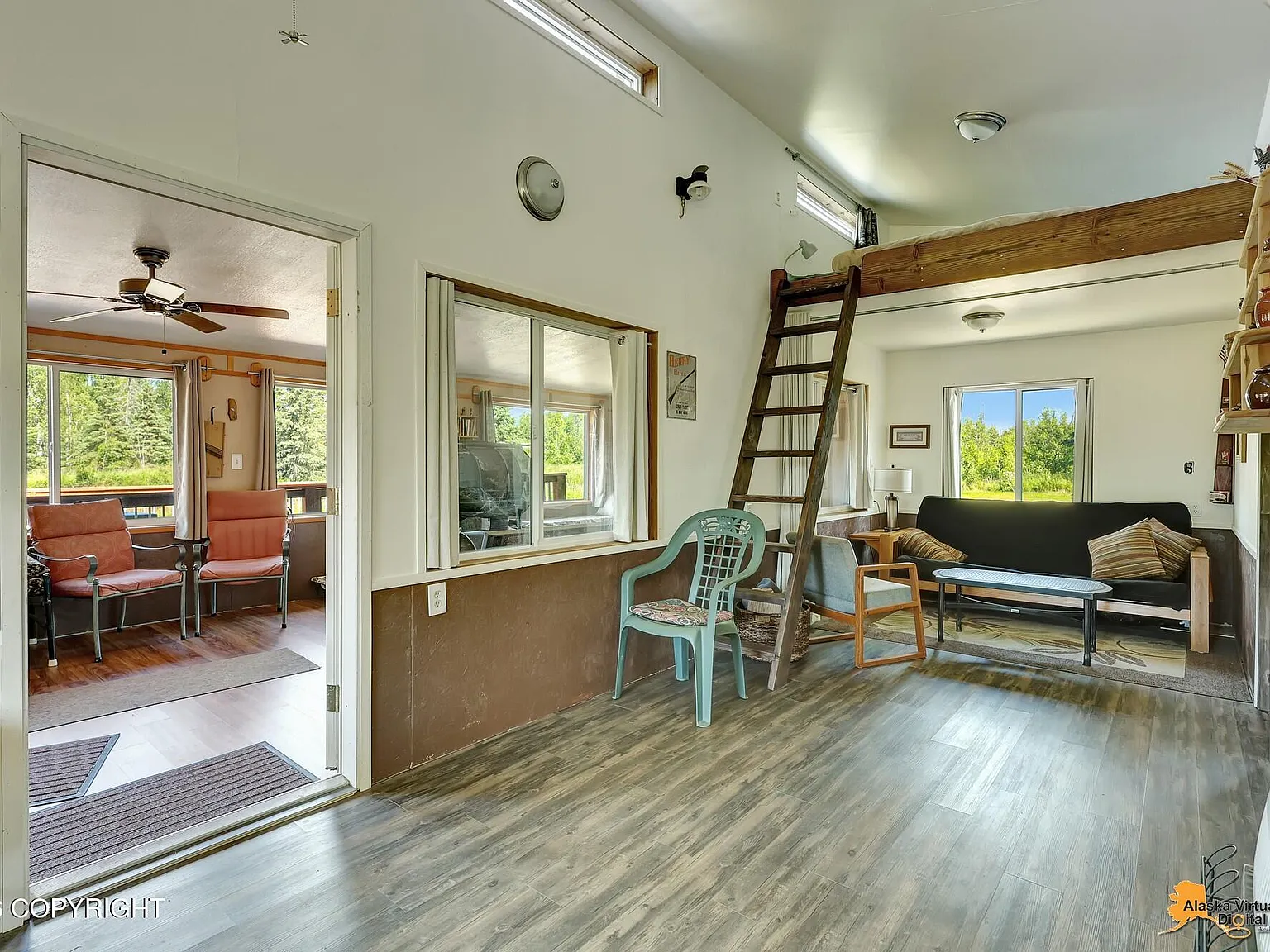 A Fully Furnished Cabin on 400 Feet of Alaska River Frontage