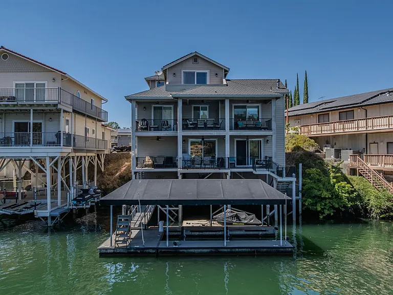 A Boat Dock, Lift, and Two Jet Ski Ports on Lake Tulloch