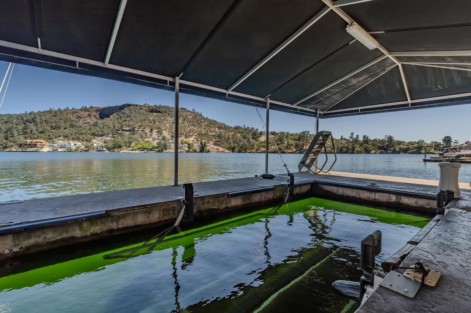 A Boat Dock, Lift, and Two Jet Ski Ports on Lake Tulloch