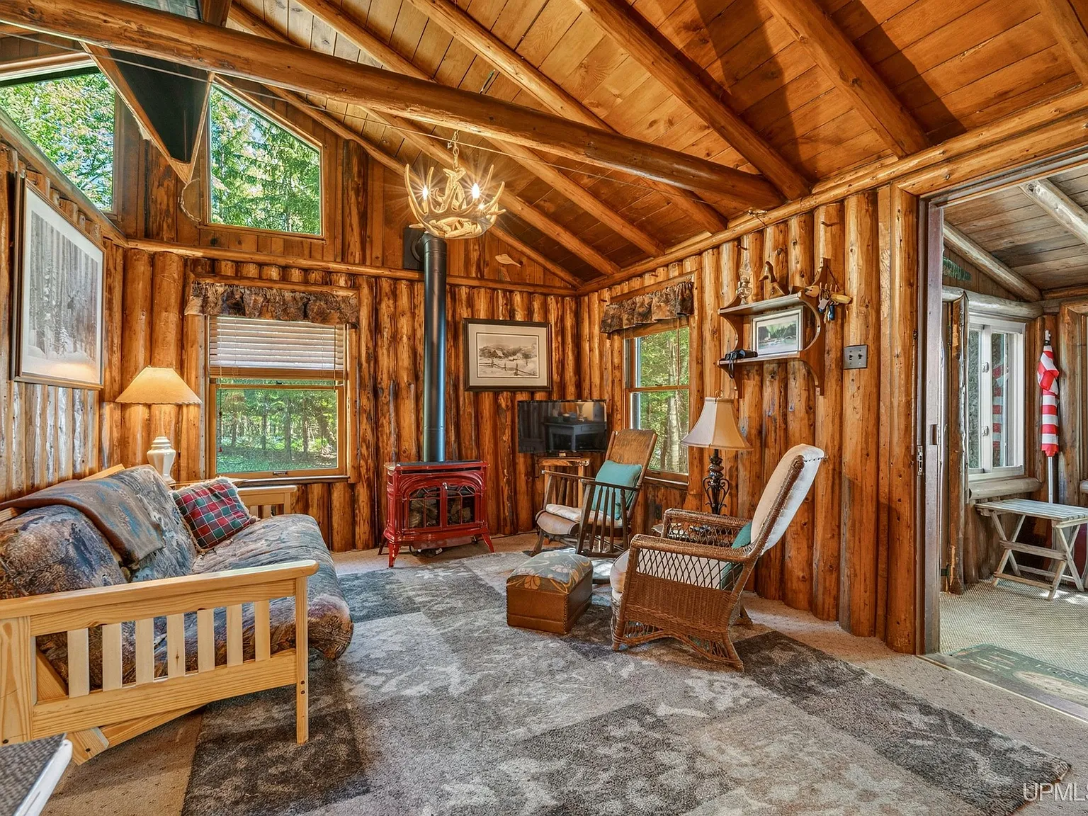Log Cabin with 400 Feet of Frontage on South Manistique Lake