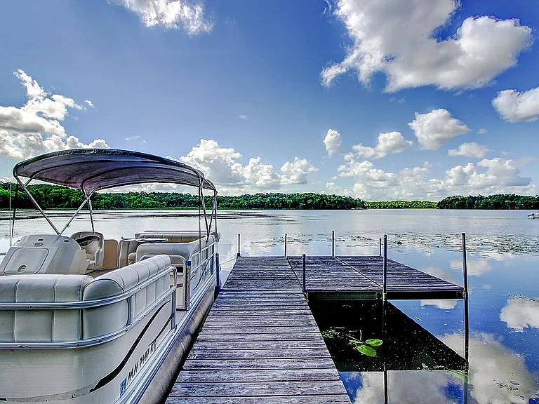 A Stone Fireplace and 600 Feet of Sibley Lake Shoreline