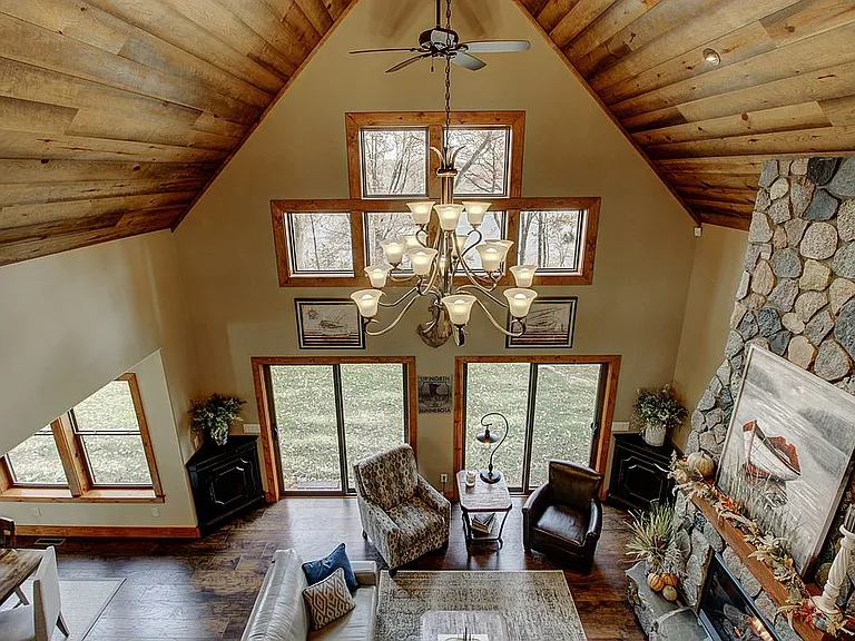 A Stone Fireplace and 600 Feet of Sibley Lake Shoreline