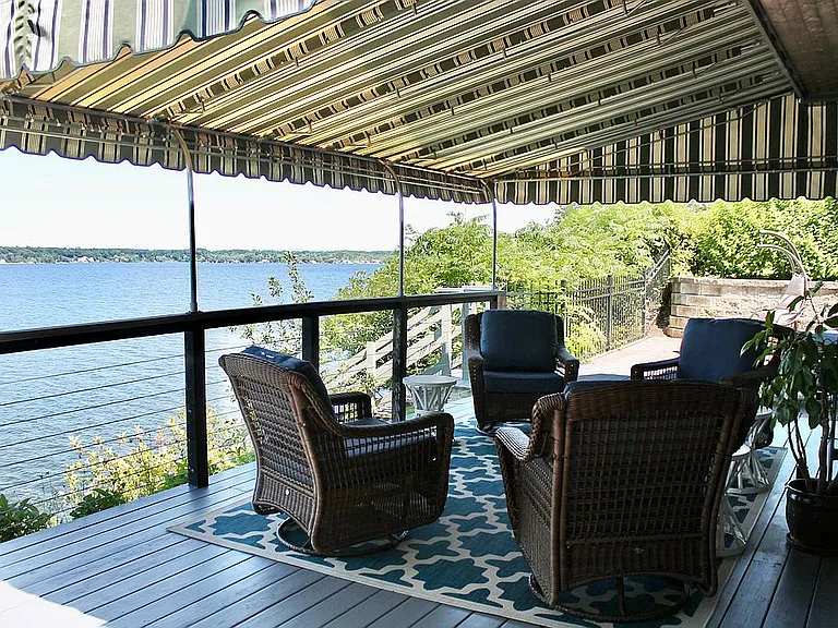 An Architect-Designed Retreat on 125 Feet of Saratoga Lake