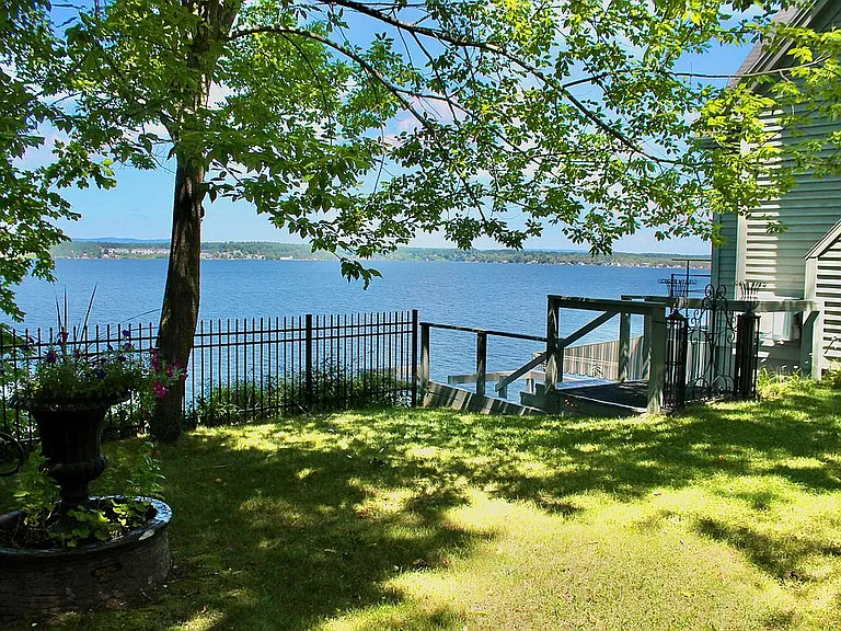 An Architect-Designed Retreat on 125 Feet of Saratoga Lake