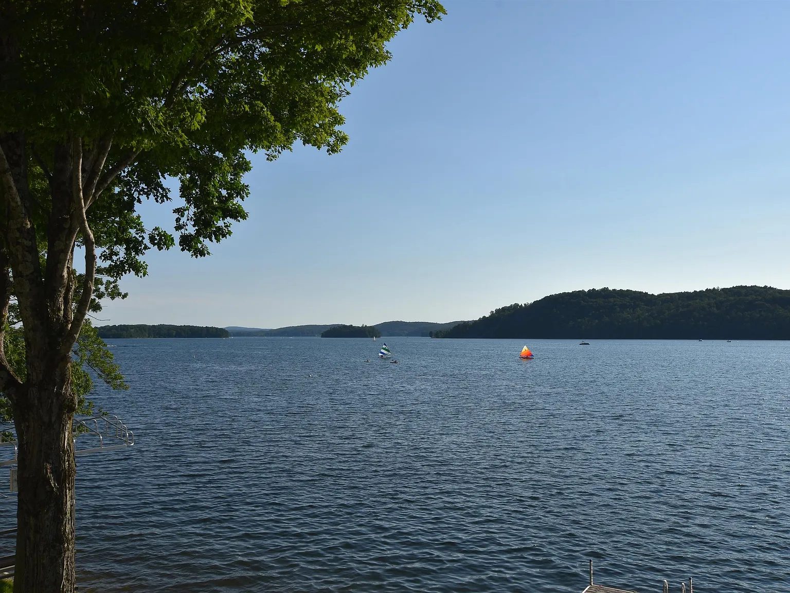 Walls of Glass and Two Docks on Lake Bomoseen