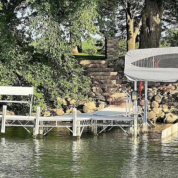 A Protected Bay on Lake Sarah, Built for Walleye Fishing