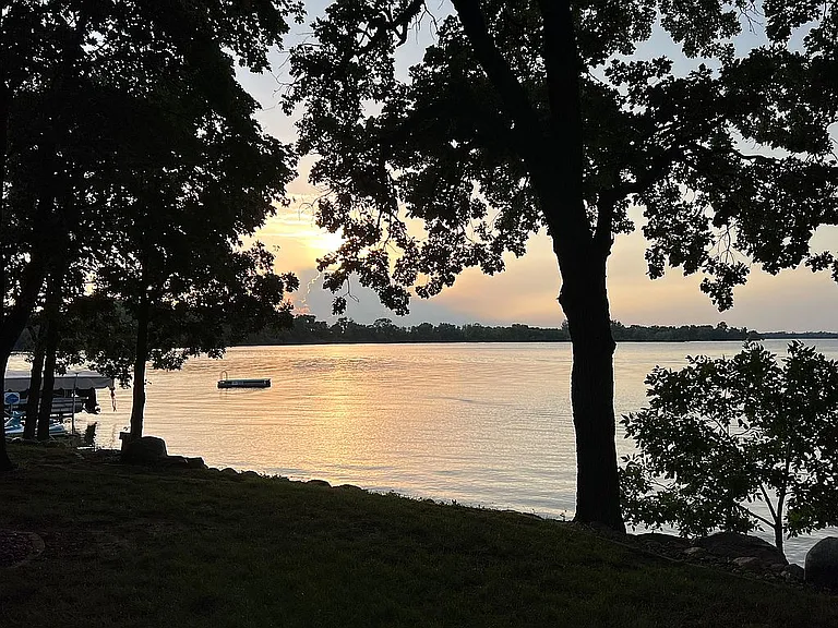A Protected Bay on Lake Sarah, Built for Walleye Fishing