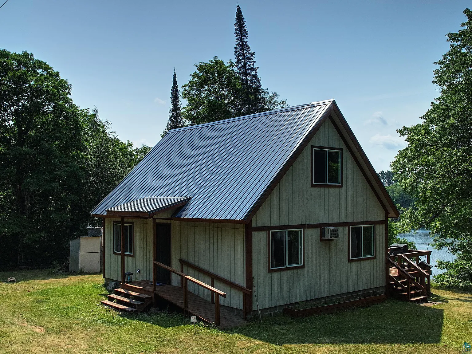 A Finished Main Level and an Unfinished Upstairs on 570 Feet of Eureka Lake