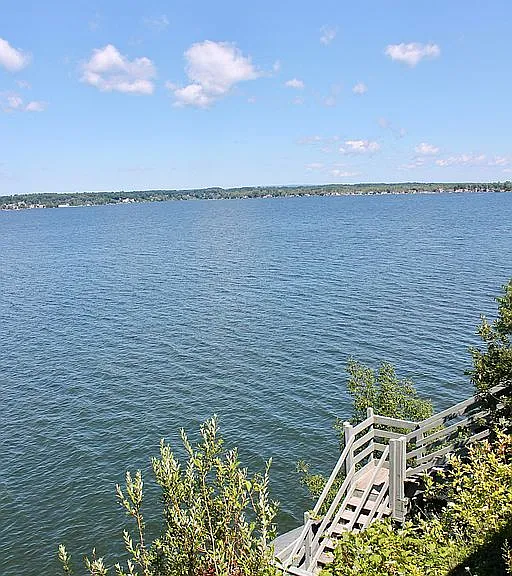An Architect-Designed Retreat on 125 Feet of Saratoga Lake